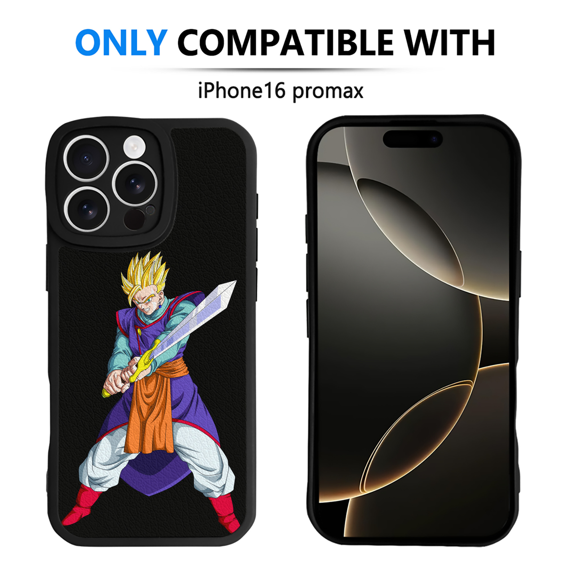（画像用） ドラゴンボール 孫 悟飯（そんごはん）DRAGON BALL Son Gohan 【iPhone 16シリーズ対応】シリコンスマホケース（レザー調） 材質：シリコン